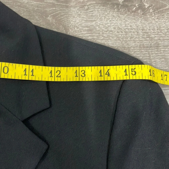 Nine West Two Button Suit Jacket Blazer Black Collared 2 - Picture 4 of 12